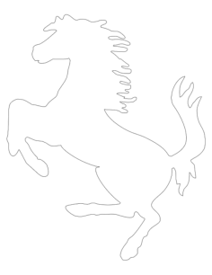 Horse Galloping Silhouette Kids Tracing Shape Pdf, Free Vectors File